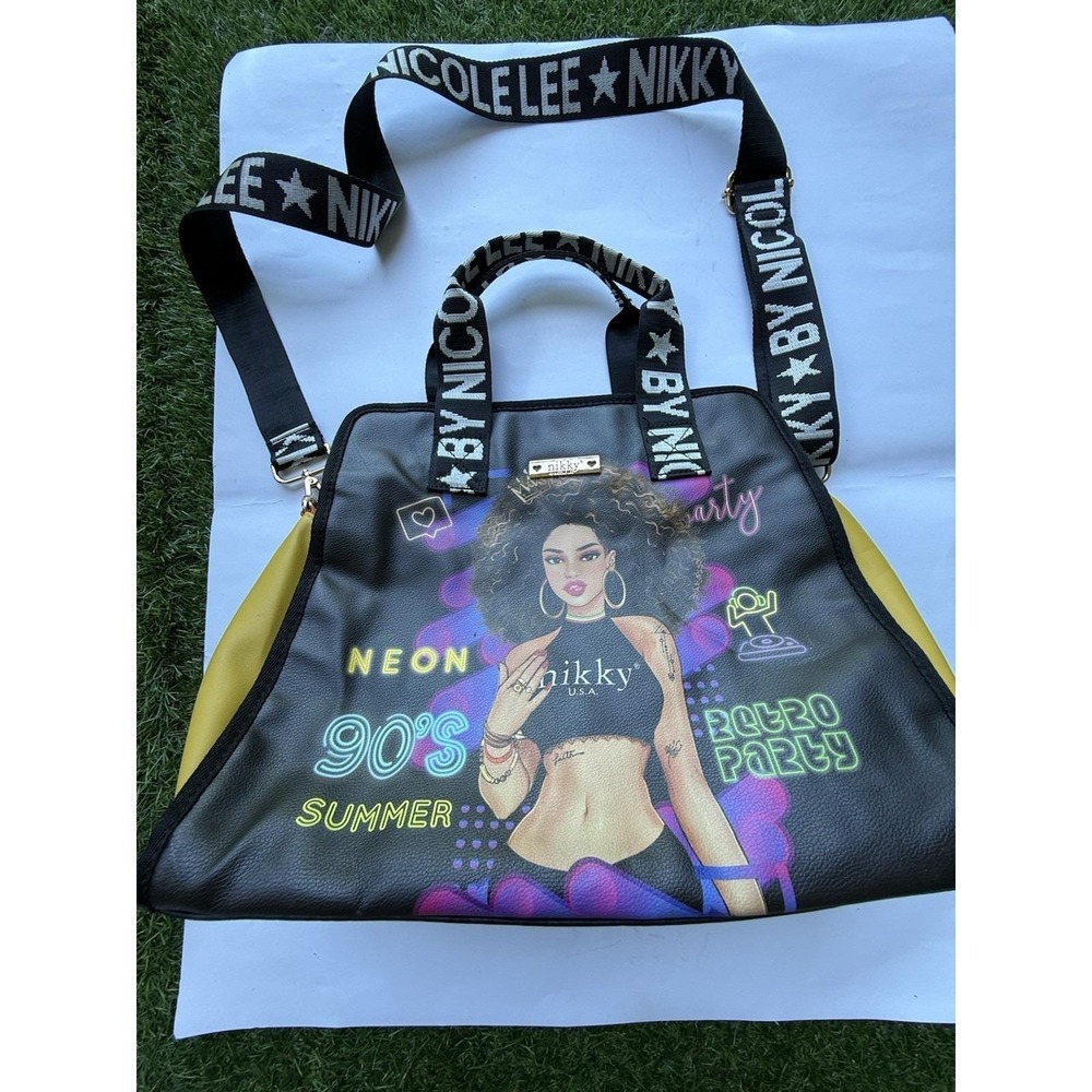 Nicole Lee Nikky Hobo Bag 90'S Neon Shoulder Bag Purse Large